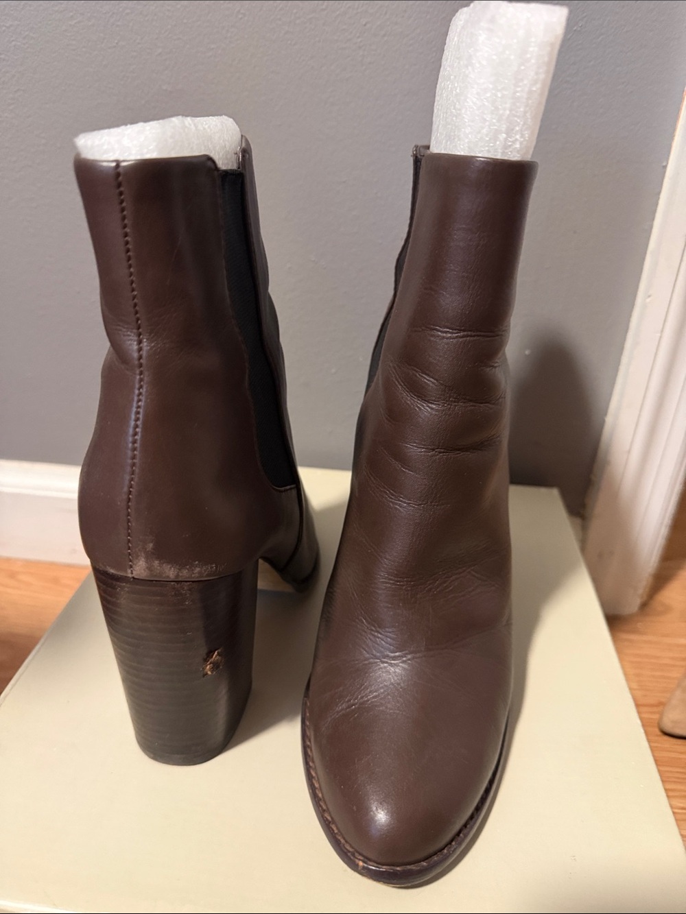 Banana Republic Dark Brown Leather Chelsea Ankle Boots